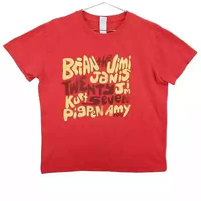 Moes Southwest Grill Employee T Shirt Adult Large Red Word Mash Graphic Crew Top • $5.85