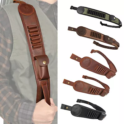 Tourbon Hunting Rifle Sling Ammo Carry Strap Soft Padded Non-slip Adjustable • $22.49