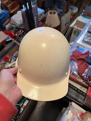 Old Vtg 1981 V-GARD WHITE HARD HAT CRASH HELMET COAL MINERS CONSTRUCTION • $20.99