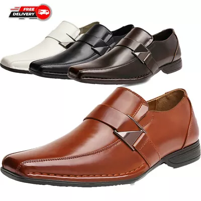 Men's Dress Shoes Slip On Loafer Shoes Square Toe Formal Comfort Dress Shoes • $35.89