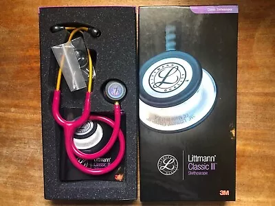 £87.99 • Buy Littmann Classic III Stethoscope 5806 Raspberry Rainbow (We Can Engrave For £6)
