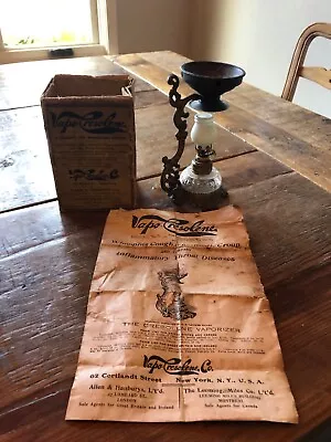 Antique 1890's Vapo Cresolene Miniature Oil Lamp Vaporizer  • $25