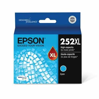 Epson T252XL Ink Cartridge - Cyan Expired 04/2023 • $18.99