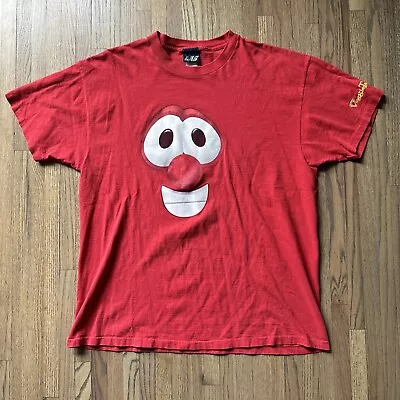 Vintage Veggie Tales TV T Shirt SZ XL TOMATO Wear 1998 90s Show Promo USA MADE • $29.99