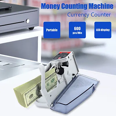Portable Bill Cash Money Counting Machine Mini Banknote Currency Counter Machine • $36.66