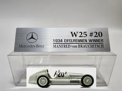 1/18 Mercedes-Benz W25 W125 W154 W165 Metal Name Plate Plaque For CMC • $7.50
