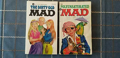 Mad Magazine Lot ~~ 2 Pb Books ~ Dirty Old Mad + Polyunsaturated Mad - Scarce! • $7.99