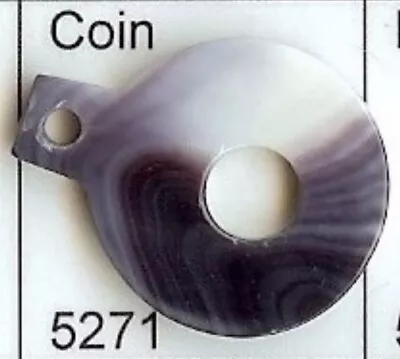 5271 Coin Wampum Bead Quahog Top Drilled • $10