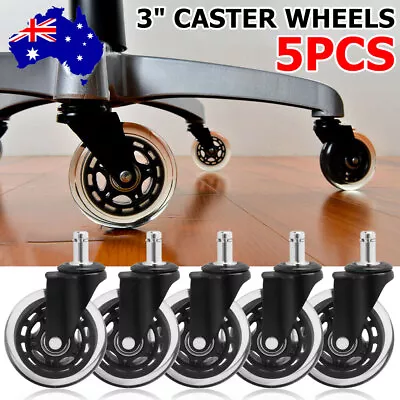 5X Rollerblade Office Chair Wheels 3  Rolling Grip House Office Caster Desk Ring • $23.85