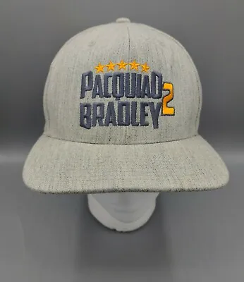 Manny Pacquiao Bradley 2 Boxing Snapback Hat Cap 2014 Gray 110 Acrylic Wool • $15.95