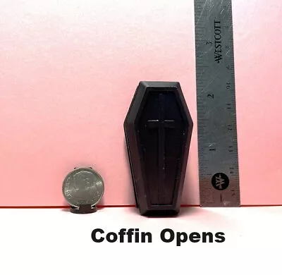 Dollhouse Miniature Coffin - Lid Comes Off - Approx. 2-1/8  Long • $4.99