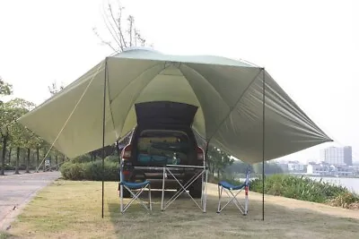 Portable Waterproof Car Rear Gazebo Tent Large SUV Car Awning Sun Shelter Canopy • £99