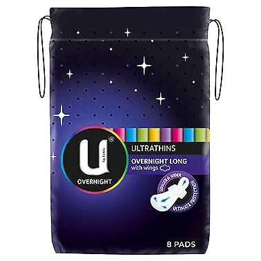 U By Kotex Overnight Ultrathins Long - 8 Pack • $4.99