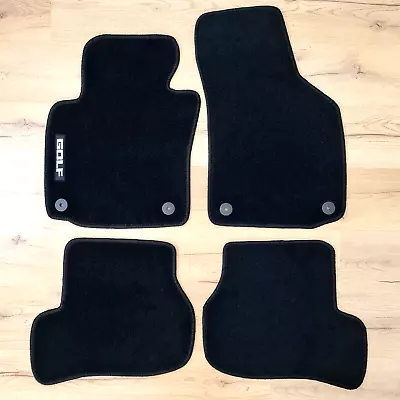 $43.82 • Buy Car Floor Mats Velour For VW Golf MkV MkVI 2003 2013 All Season Waterproof Black