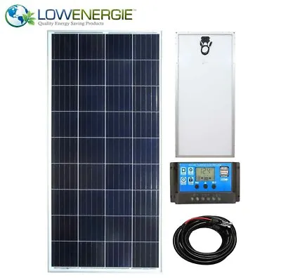 £139.99 • Buy 150w Poly Solar Panel Battery Charging Kit Charge Controller Boat Caravan HomeK1