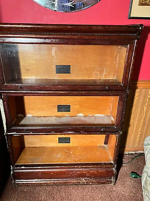 Vintage MACEY 3 SECTION BARRISTER BOOKCASE #2B Grand Rapids Mich. Needs Work • $150