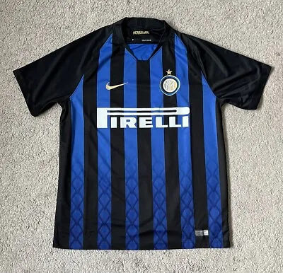 Inter 2018/19 Home Shirt Large Excellent Condition Authentic Nike Mens Football • £45