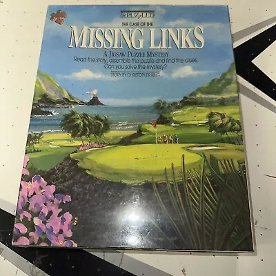 1990 BePuzzled Jigsaw Puzzle Mystery The Case Of Missing Links 500 Piece Golf  • $9.50