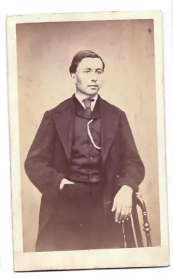 1880s 1890s Young Man Tailored Suit CDV Alfred Billard Paris France Cabinet Card • $11.99