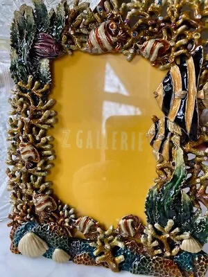 Exquisite Under The Sea Coral Reef Enameled Metal Frame  Z Gallerie • $75