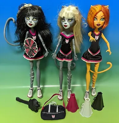 Monster High Fearleading Doll Werecats 3 Pack Cheer Squad Rare  • $119.99