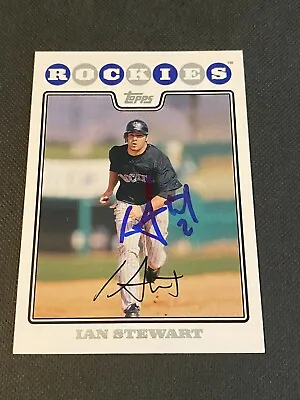 Ian Stewart Signed 2008 Topps Card Auto Colorado Rockies Autograph Baseball COA • $5.99