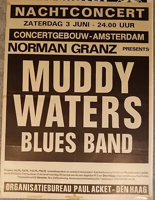 Muddy Waters Original 1972 Concert Poster. (very Rare) • $3500