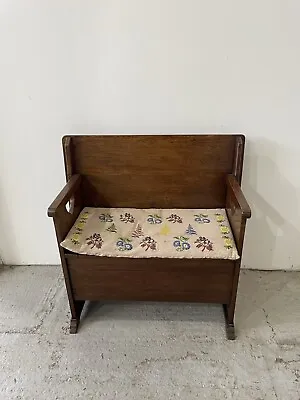 Antique Vintage Oak Monks Bench Storage Table . Delivery Available • £200