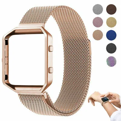 $15.36 • Buy Milanese Magnetic Wrist Band Bracelet Strap + Metal Frame For Fitbit Blaze Watch