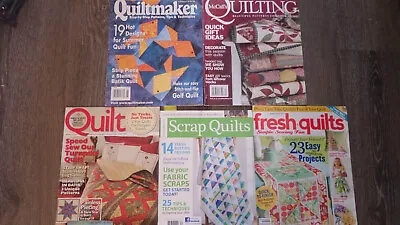 Various Quilt Magazines - Quilt/Quiltmaker/Quilting - Lot Of 5 - 2005-2015 • $25