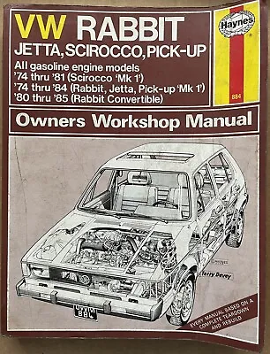 1974 1975 1984 1985 Volkswagen Rabbit Jetta Scirocco Truck Repair Manual Haynes • $14.99