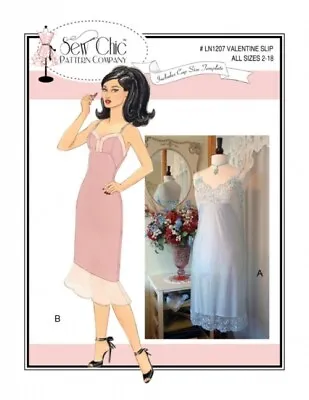 Sew Chic Sewing Pattern Valentine Slip Women Sizes 2-18 • £28.98