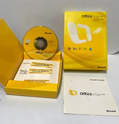 Microsoft Office 2008 Home & Student ED For Mac Part: X13-84395-02 (FC211-2Q854 • $130
