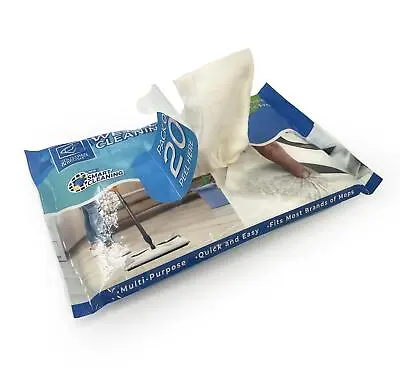 £2.99 • Buy Large Wood Laminate Tile Floor Cleaning Wet Wipes Mop Refill Cloths Pack Of 20