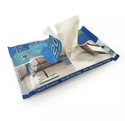 £2.99 • Buy Large Wood Laminate Tile Floor Cleaning Wet Wipes Mop Refill Cloths Pack Of 20