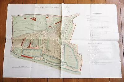 LNWR Garston Docks & Estate Railway Drawing Diagram Map Plan • £23.99