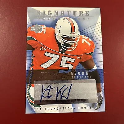 2004 Upper Deck Foundations Vince Wilfork Signatures Auto Rc • $74.99