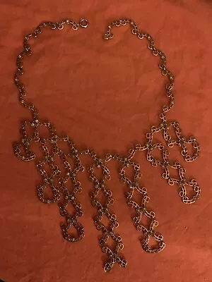 Vintage Brass 7 Strand Bib Necklace • $15