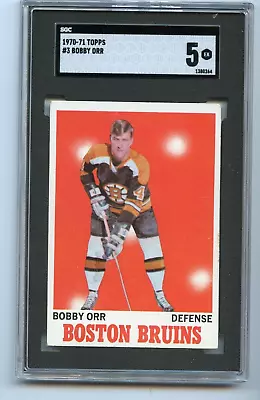 1970-71 Topps Bobby Orr Boston Bruins #3 🚀😳💥 SGC Graded 5 • $165.99