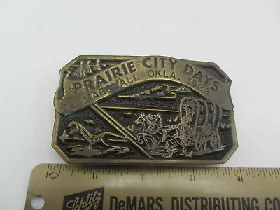 Vintage Magicast 1983 Prairie City Days Marshall Oklahoma 1 Of 150 Belt Buckle • $12.46