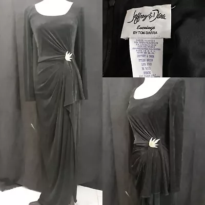 Jeffrey & Dara Tom Barra Dress Dynasty 80s Elvira Goth Dress Diana Classic Sexy • $29.40