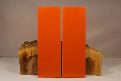 2 Pcs Of .312  Orange G-10 Knife Handle Material Blank Scales G10 6  X 2  • $12