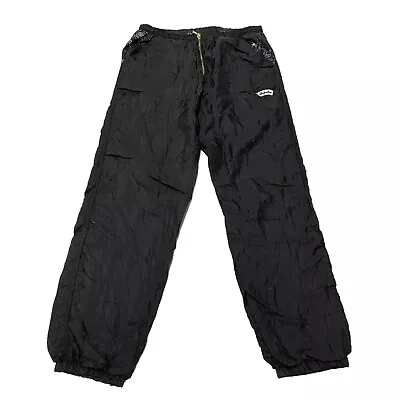 Australian By L'Alpina Nylon Shell Suit Tracksuit Bottoms | Vintage 90s Black • £24.25