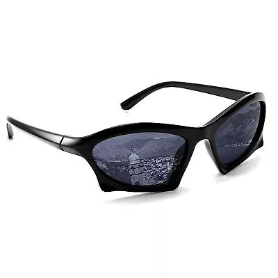 Sport Wrap Around Fashion Y2KTrendy Cool Bat Shades Rave Men Women Sunglasses • $15.99