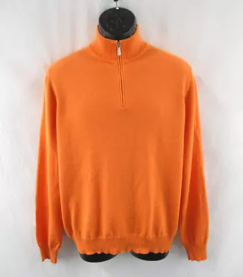 Malo Men's 100% Cashmere 1/4 Zip Pullover Sweater Made In Italy Size (50) #K899 • $149.99