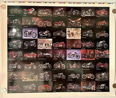 1993 Inline Classic Motorcycles Series 1 Collector Card 55 Card UNCUT Sheet 24x2 • $107.62