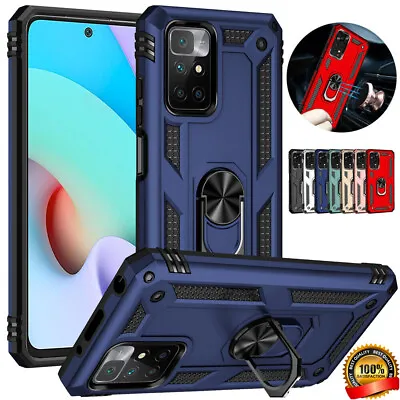 For Xiaomi Redmi Note 12 11 Pro 10 9 8 7 Armor Shockproof Ring Stand Case Cover • $4.99