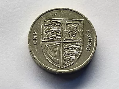 2011 £1 One Pound Coin - Shield Royal Coat Of Arms • £1.99