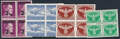 Stamp Germany Feldpost Mi 1-4 Block 1942 WWII Fascism Wehrmacht Hitler MNH • $12.95