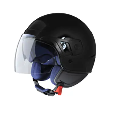 Piaggio PJ Jet Open Face Matt Black Motorcycle Helmet New 605917M0 • $101.02